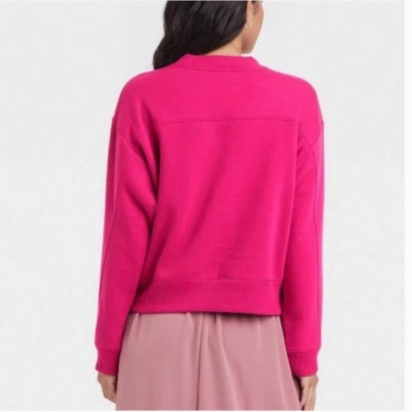A New Day Pullover Crewneck Sweatshirt Shirt Top Rose Pink - Picture 2 of 2